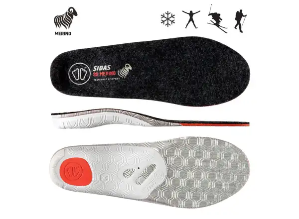Sidas Winter 3D Merino insoles medium arch 1 pair