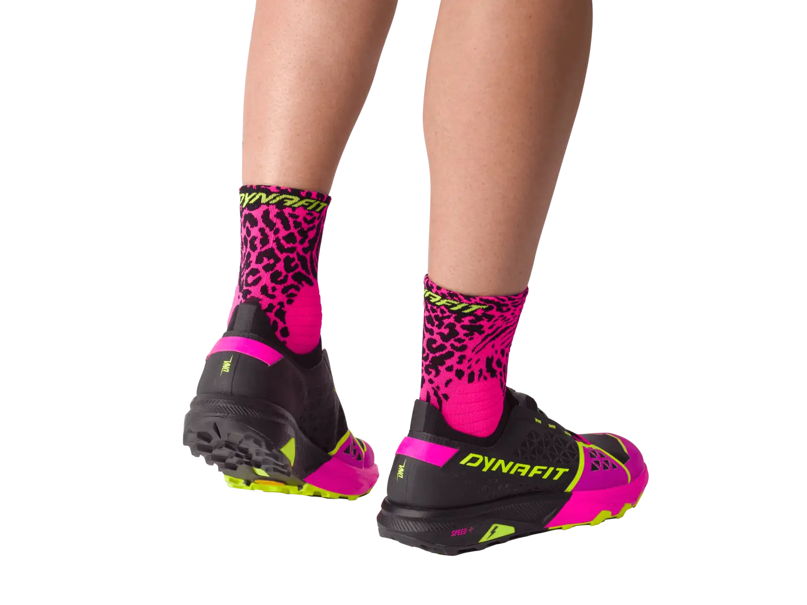 Dynafit Run Wild Mid running socks Pink Glo/0910