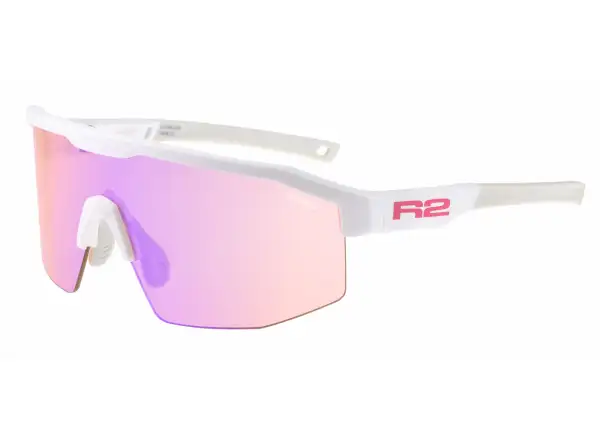 R2 Gain cycling glasses white/pink-blue revo lenses