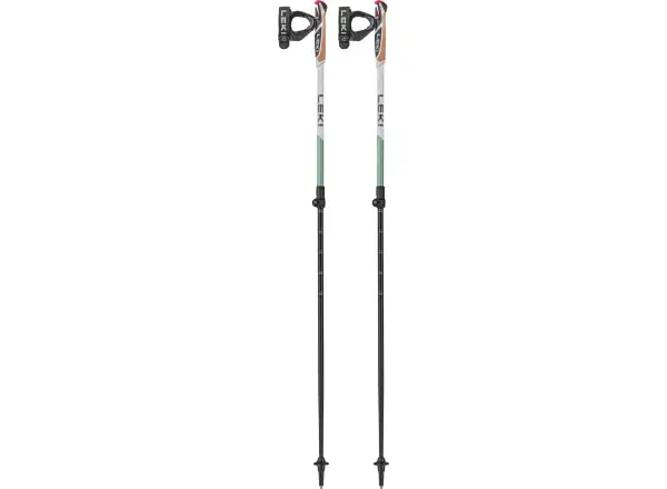 Leki Spin Shark trekking poles White/SmokeGreen size 100-130 cm
