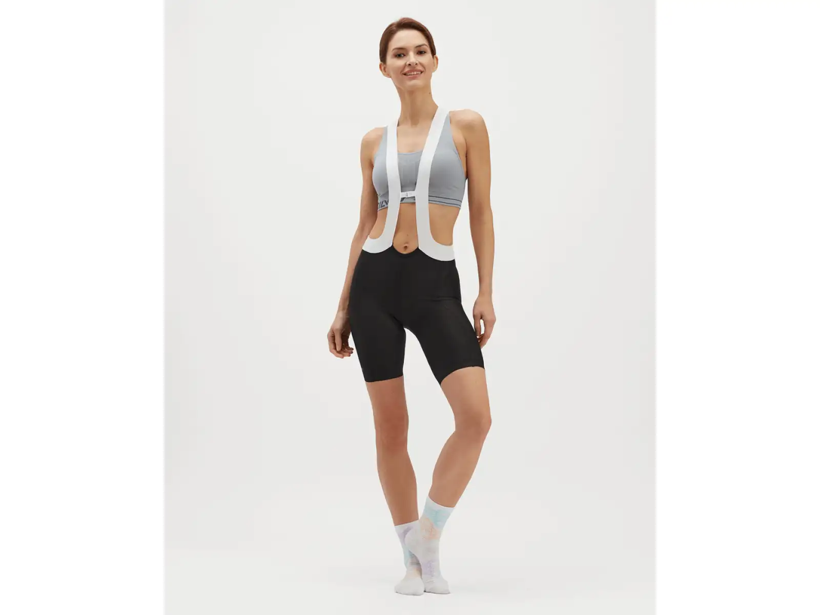 Silvini Santerno women's bib shorts with pad Black/White