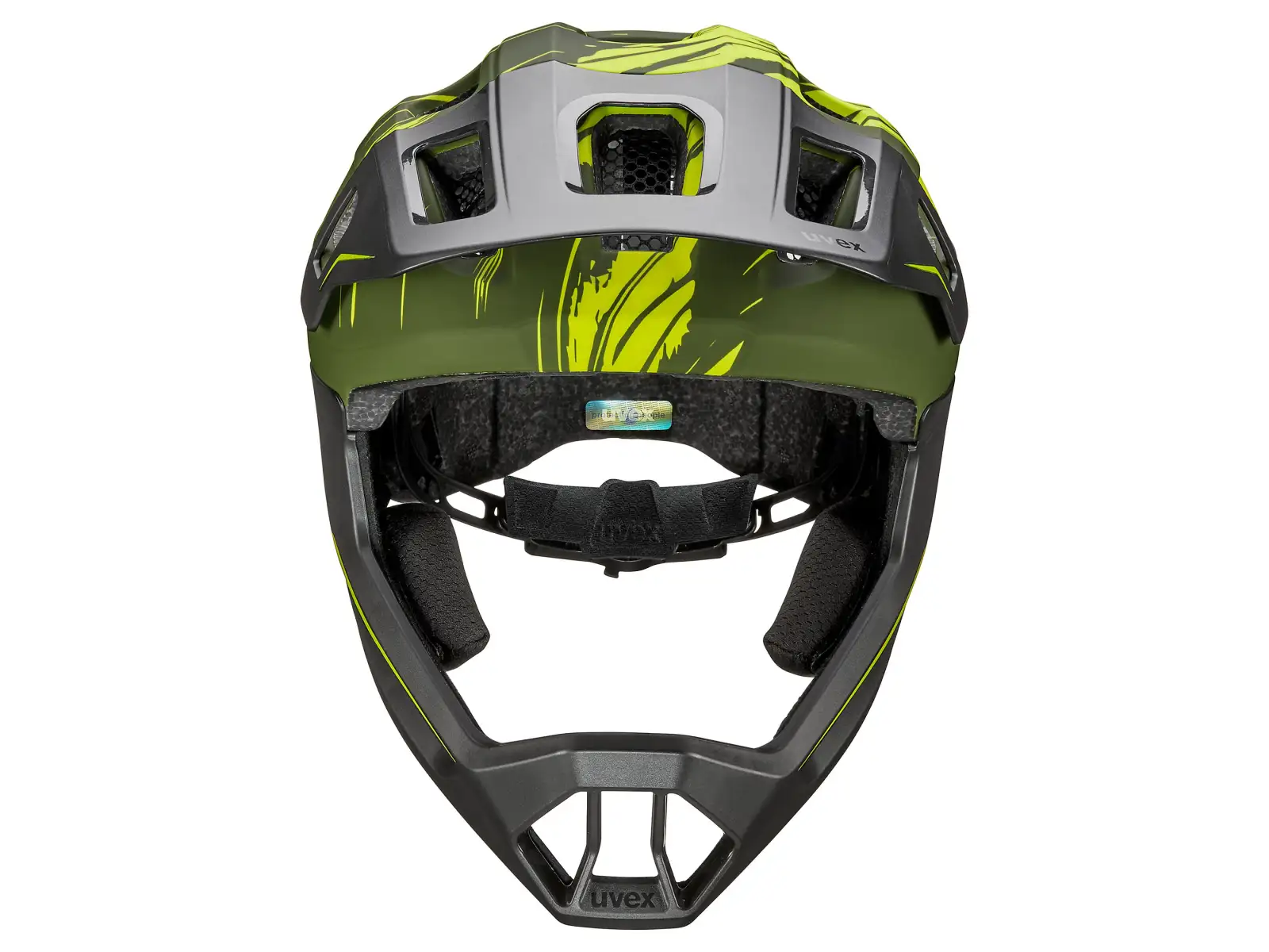 Uvex React JR Fullface MTB helmet Dark olive matt