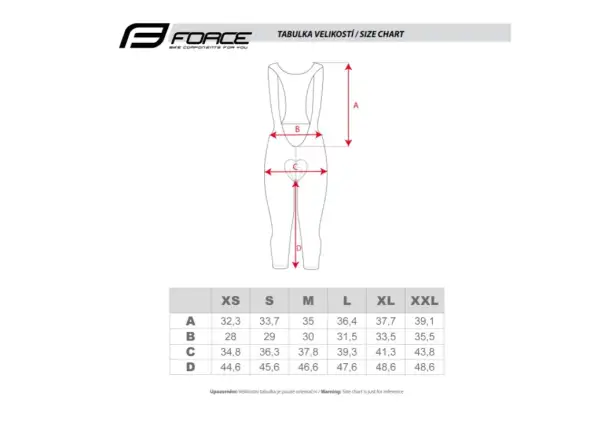 Force Story Lady 3/4 women's bib shorts with pad black