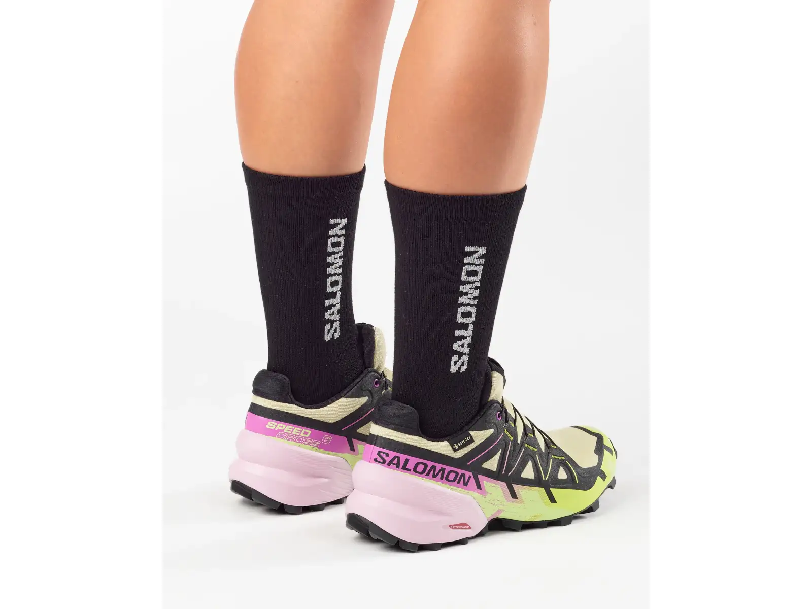 Salomon Speedcross6 GTX women's running shoes Bog/Dawn Pink/Acid Lime