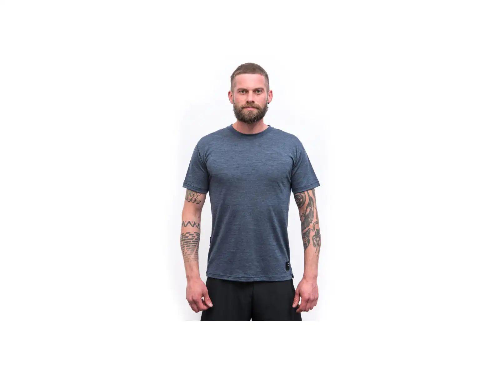Sensor Merino Lite men's functional t-shirt short sleeve Mottled Blue