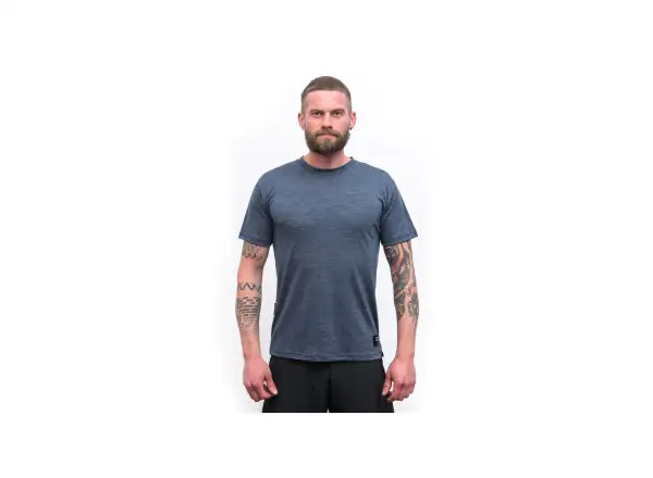 Sensor Merino Lite men's functional t-shirt short sleeve Mottled Blue