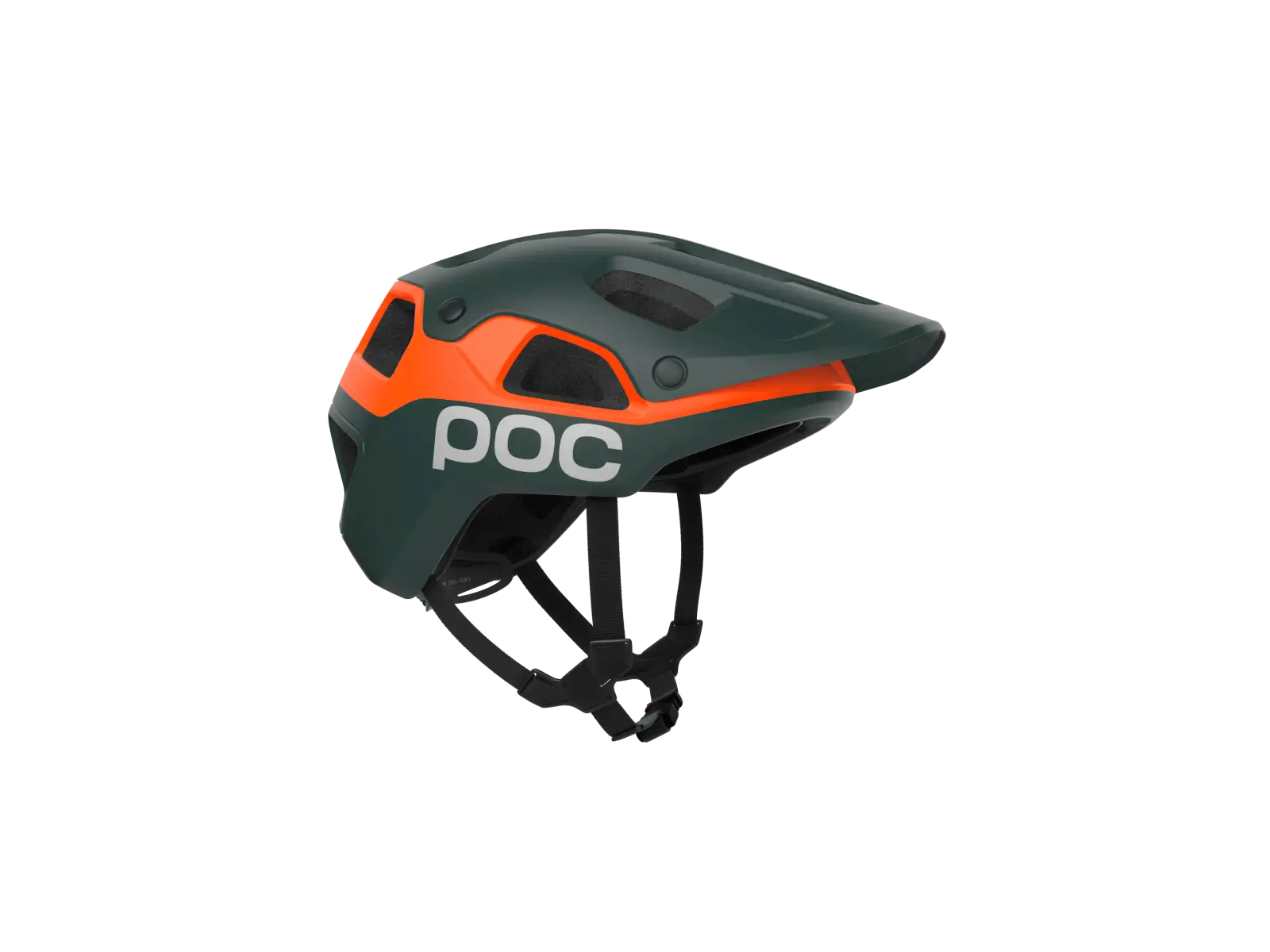 POC Cularis Pure MTB helmet Pargasite Green Matt/Fluorescent Orange Matt