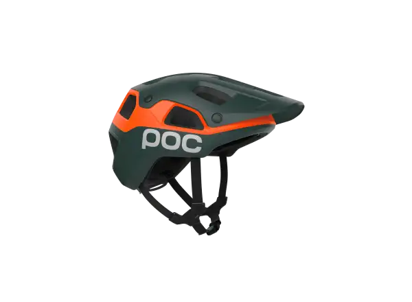 POC Cularis Pure MTB helmet Pargasite Green Matt/Fluorescent Orange Matt