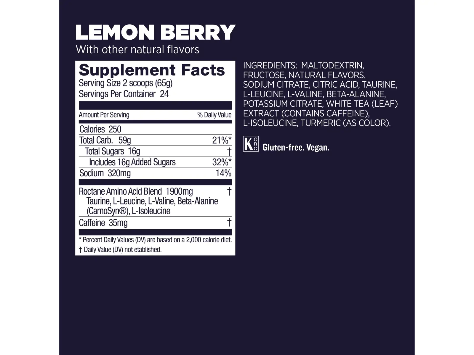 GU Roctane Energy Drink Mix 1560 g isotonic drink Lemon/Berry
