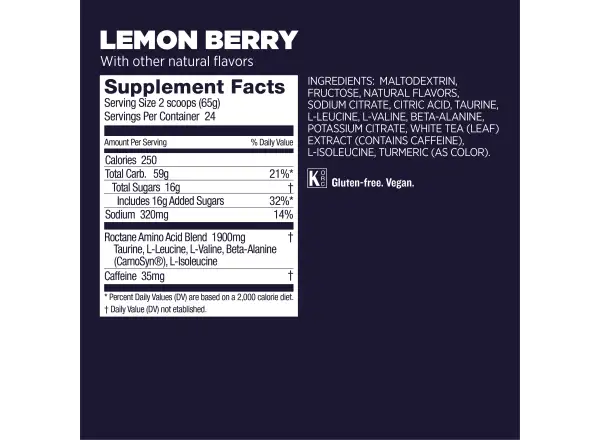 GU Roctane Energy Drink Mix 1560 g isotonic drink Lemon/Berry