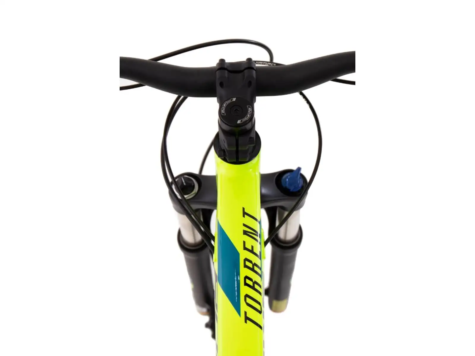 Rock Machine Torrent 20-29 mountain bike gloss radioactive yellow/black/petrol blue