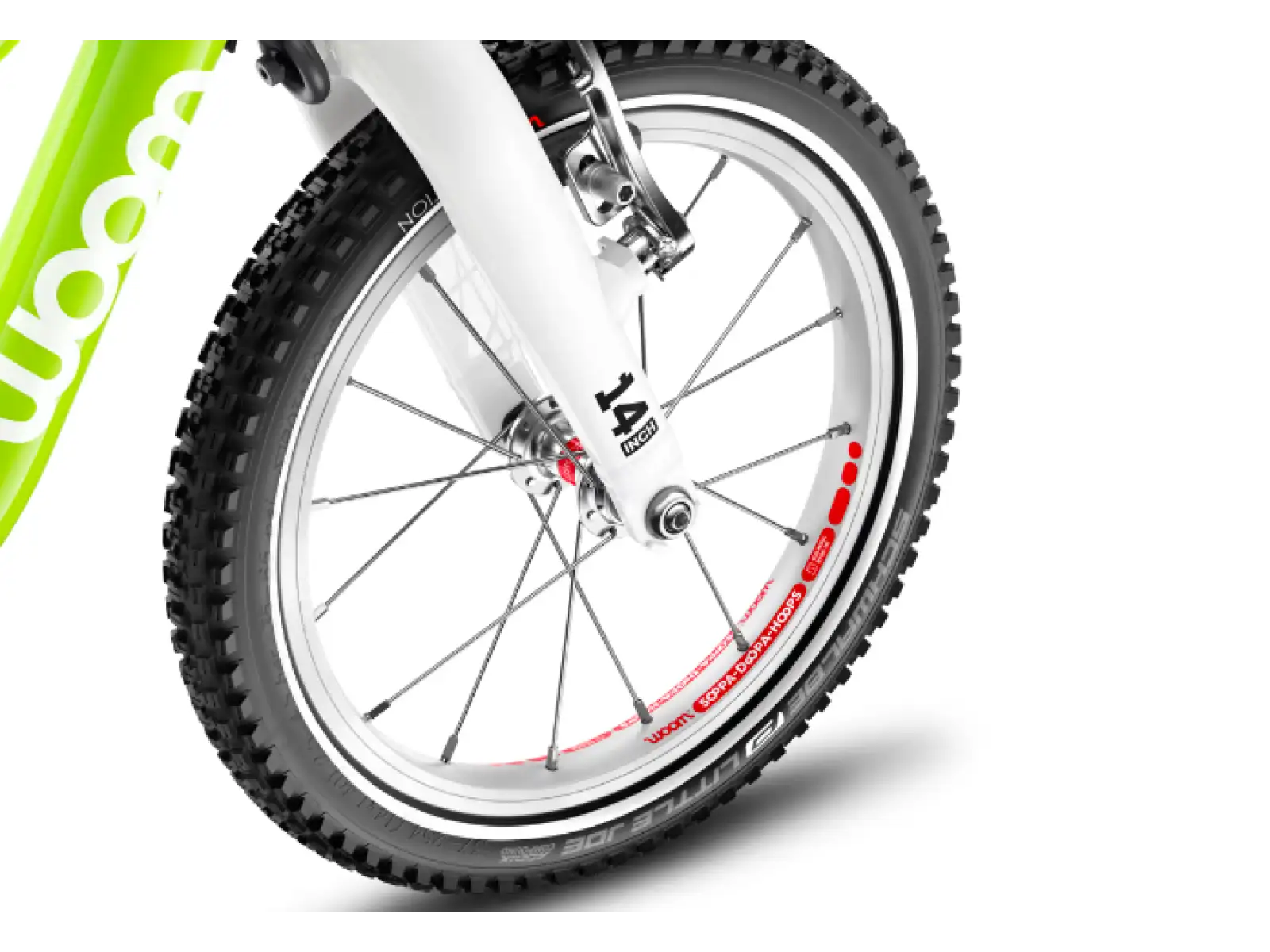 Woom 2 Lizard Lime 14 children's bike