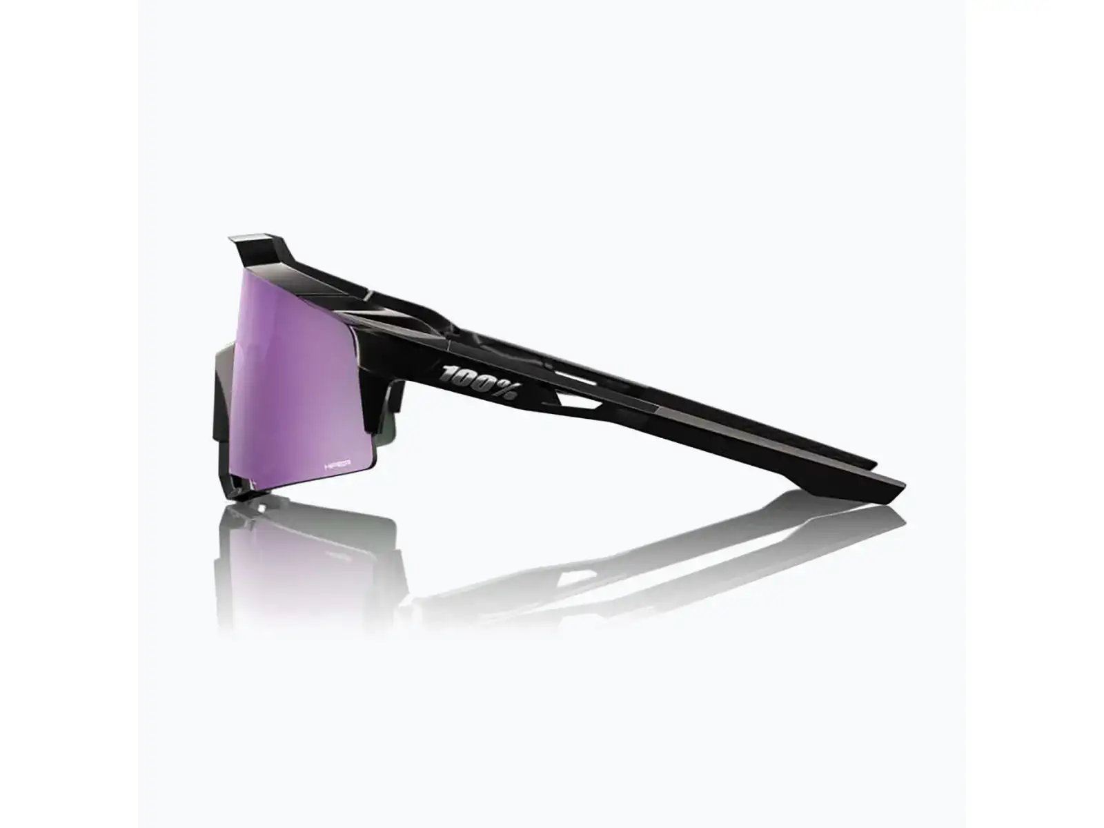 100% Speedcraft sunglasses Polished Black/HiPER Polarized Lavender Mirror