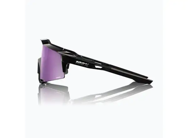 100% Speedcraft sunglasses Polished Black/HiPER Polarized Lavender Mirror