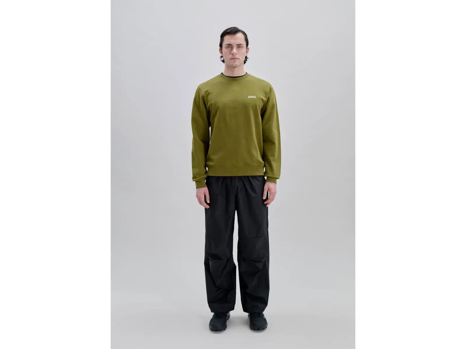 POC Crew sweatshirt Olivine Green/Hydrogen White