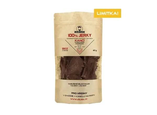 Usušil & syn 100% JERKY Wild Boar with Wild Garlic 40 g