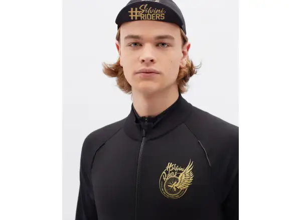 Silvini Leverono men's jersey long sleeve Black/Gold