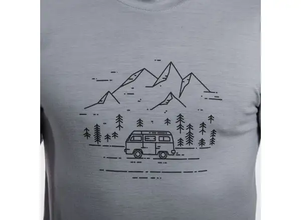 Sensor Merino Active Van Life men's T-shirt short sleeve grey
