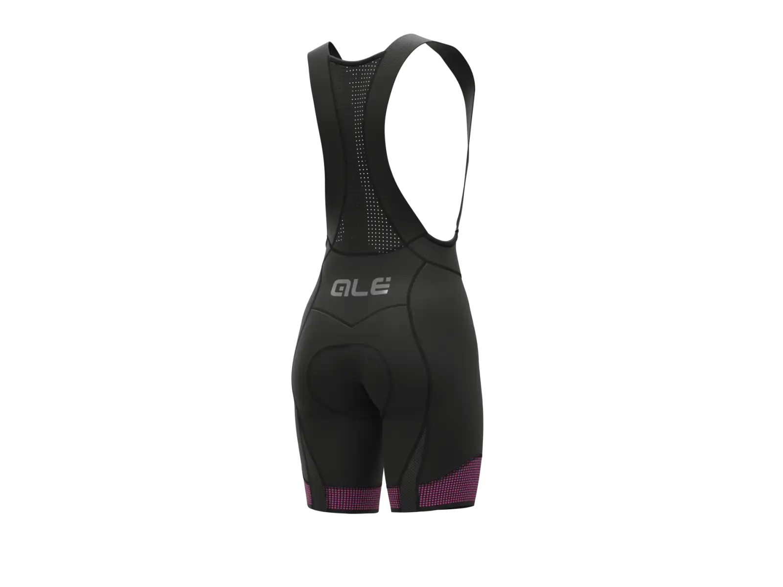 Alé PR-S Master 2.0 women's bib shorts with pad Black/Fluo Pink