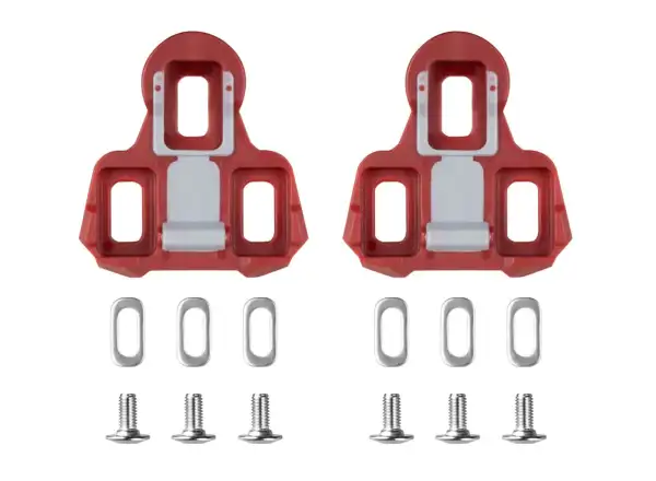 Wellgo 6° road cleats Red