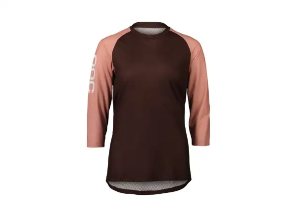 POC MTB Pure Women's Jersey 3/4 Sleeve Axinite Brown/Rock Salt