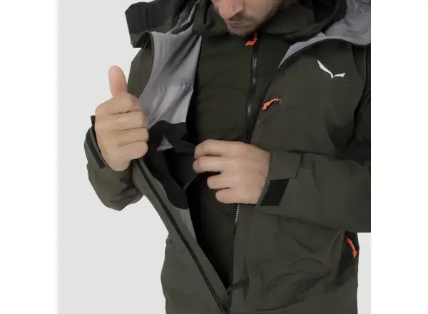Salewa Sella 3L Powertex men's jacket Dark Olive
