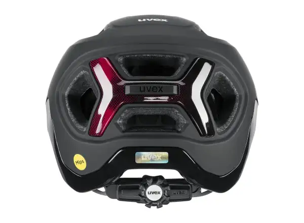 Uvex React Mips helmet Black/Ruby Red Matt