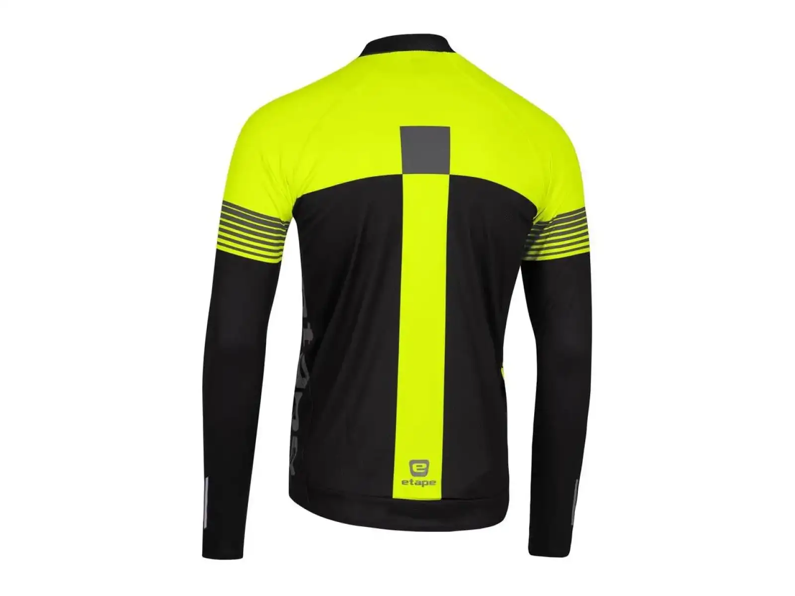 Etape Comfort men's long sleeve jersey black/yellow fluo