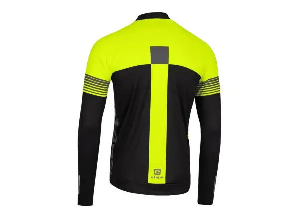 Etape Comfort men's long sleeve jersey black/yellow fluo