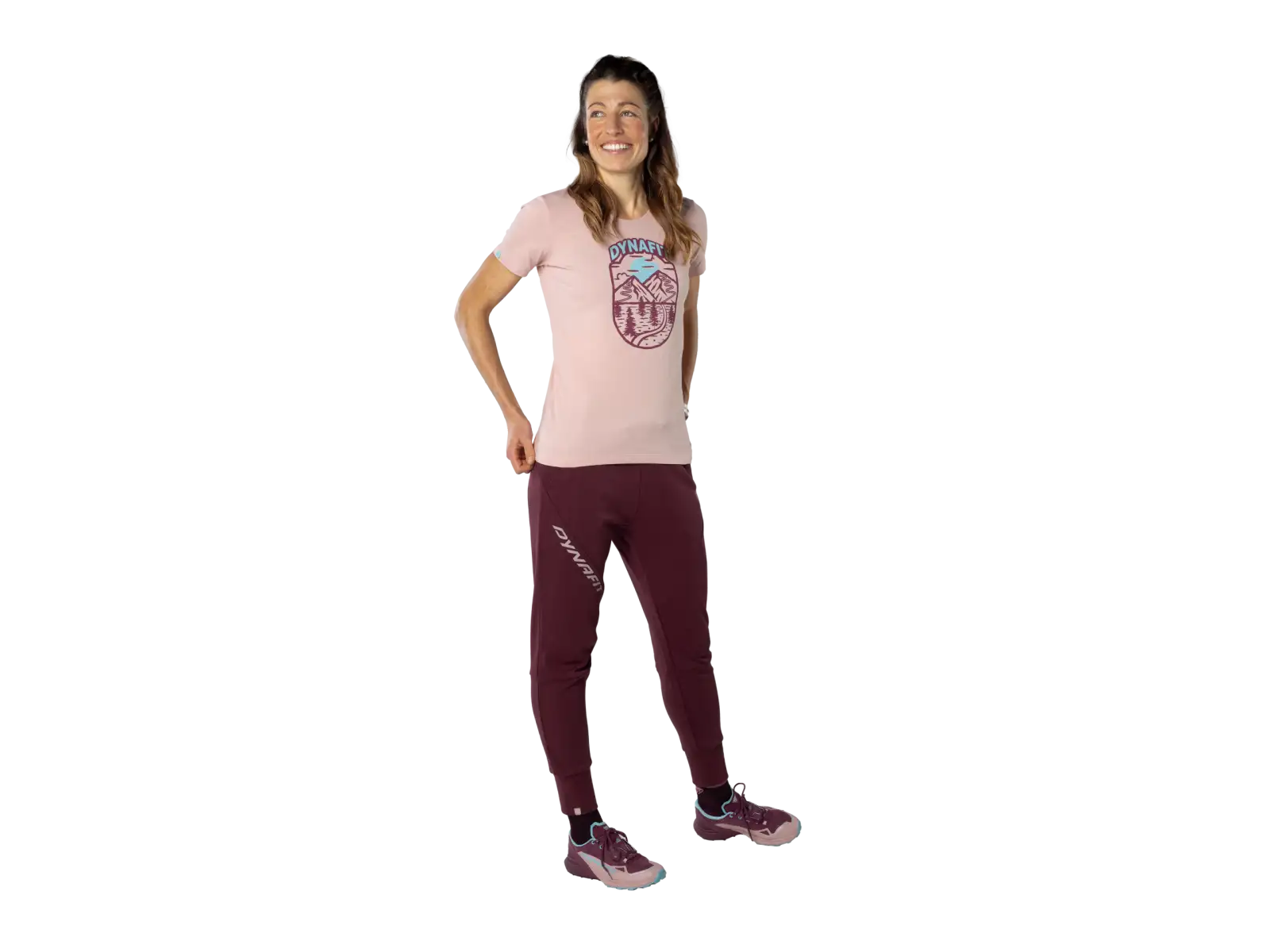Dynafit Graphic Cotton women's t-shirt Pale Rose/Horizon