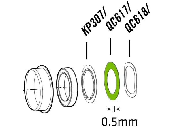 Cannondale QC617 spacer set for bottom bracket BB-Si