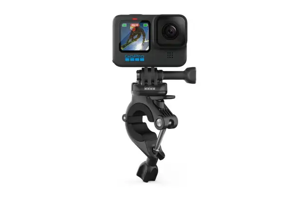 GoPro camera mount on handlebars