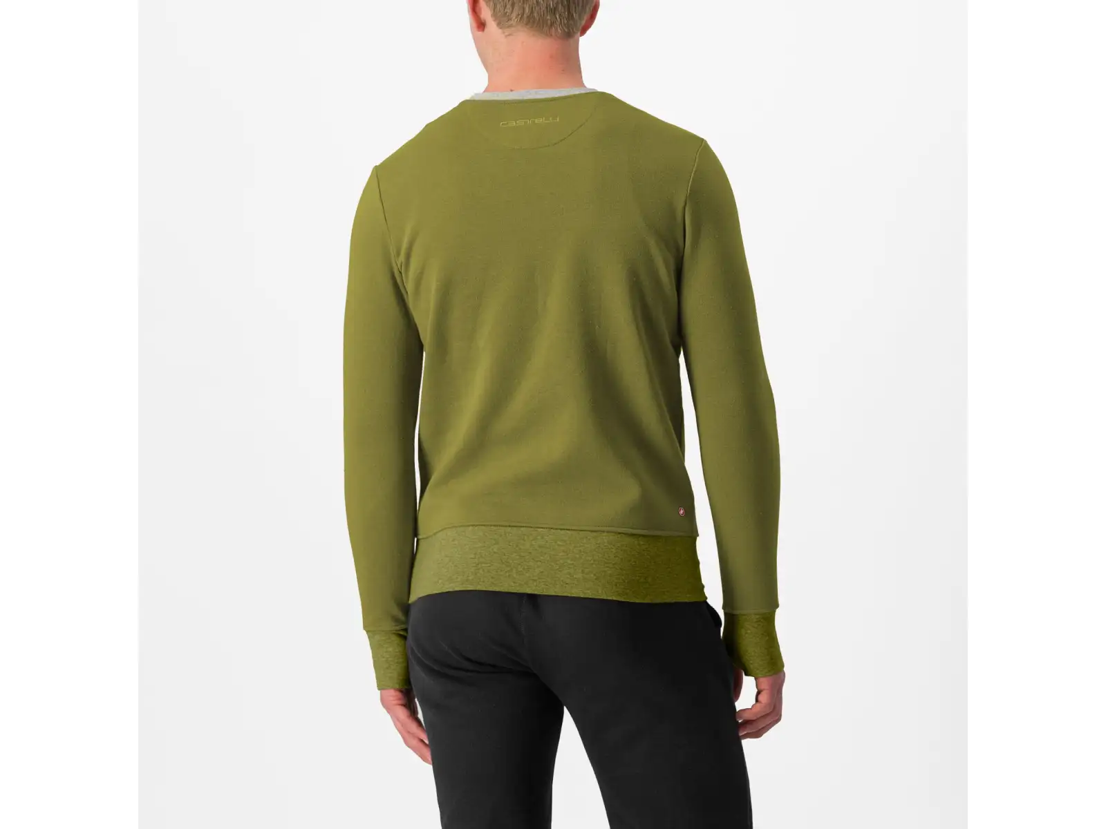 Castelli Logo men's hoodie Avocado Green