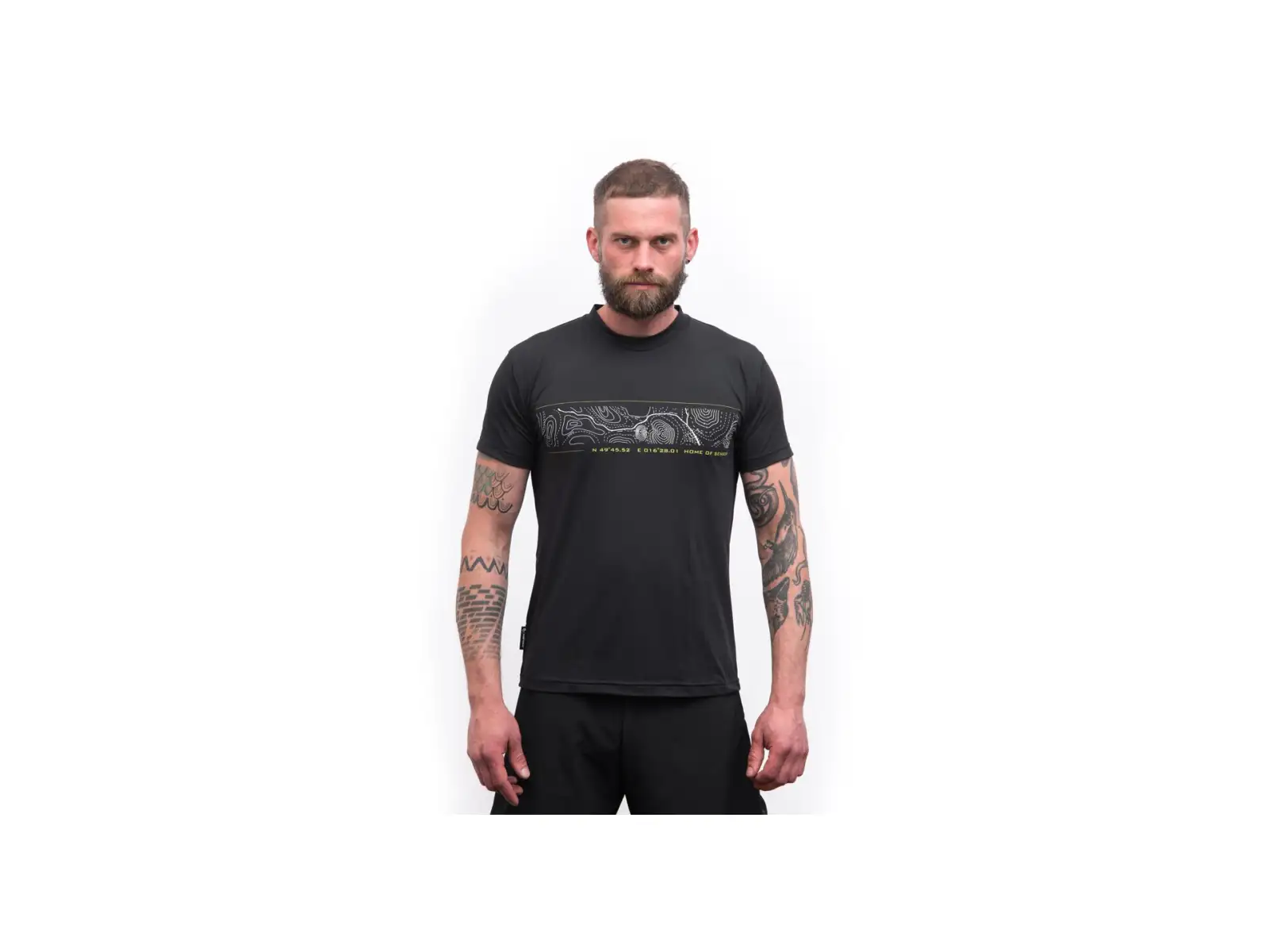 Sensor Coolmax GPS men's shirt short sleeve black