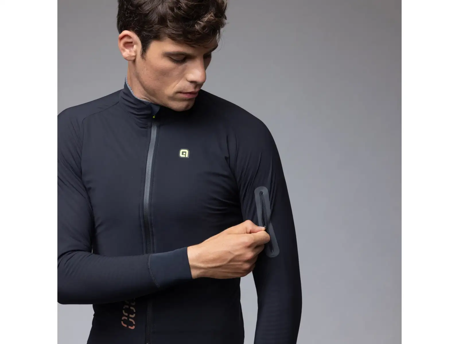Alé R-EV1 Thermo Shield men's winter cycling jacket Black