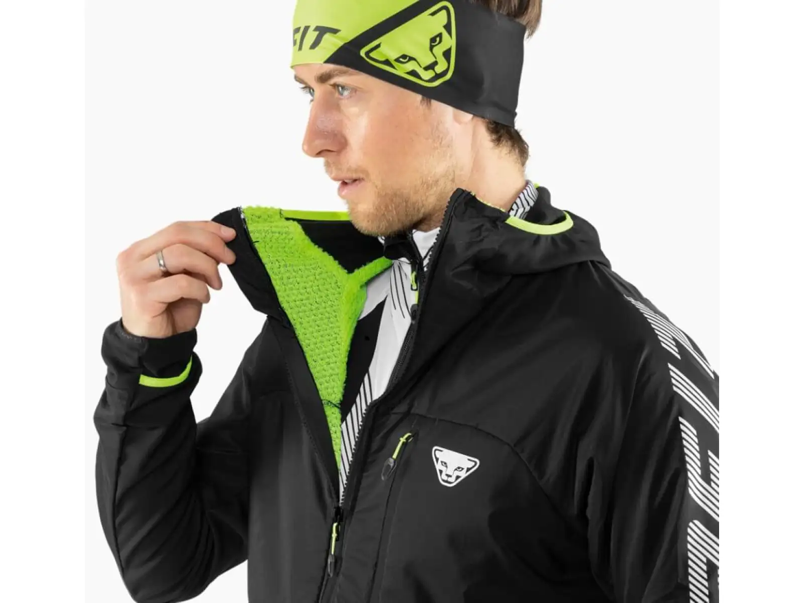 Dynafit DNA Polartec Alpha men's jacket Black Out/Neon Yellow