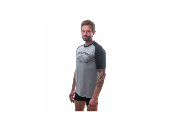 Sensor Merino Active Pt Adventure men's T-shirt short sleeve grey/black