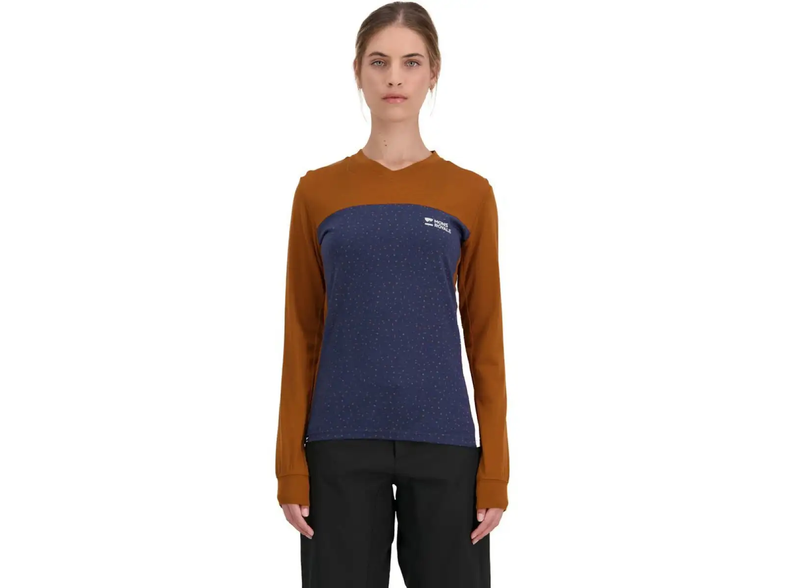 Mons Royale Redwood Enduro VLS WMNS women's shirt Midnight Terrazzo/Copper size S