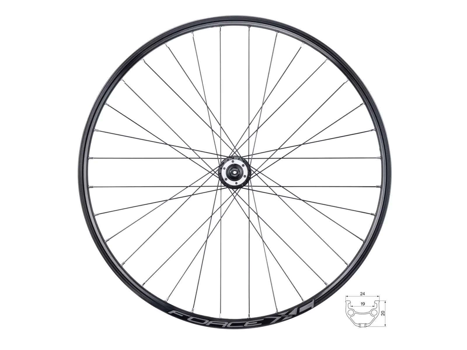 Force XC Disc 584x23 front spoked wheel F804332 32 holes