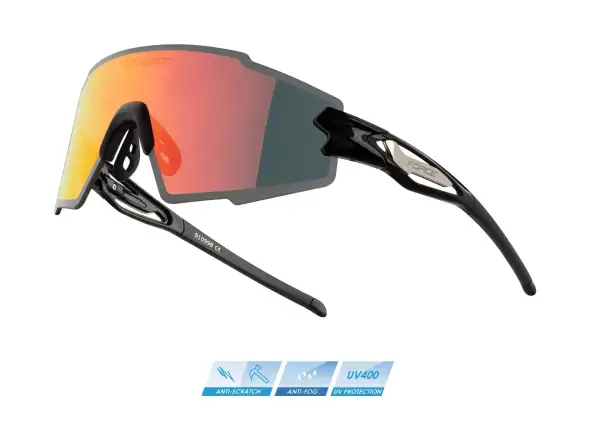 Force Mantra cycling glasses black/red polarized lenses