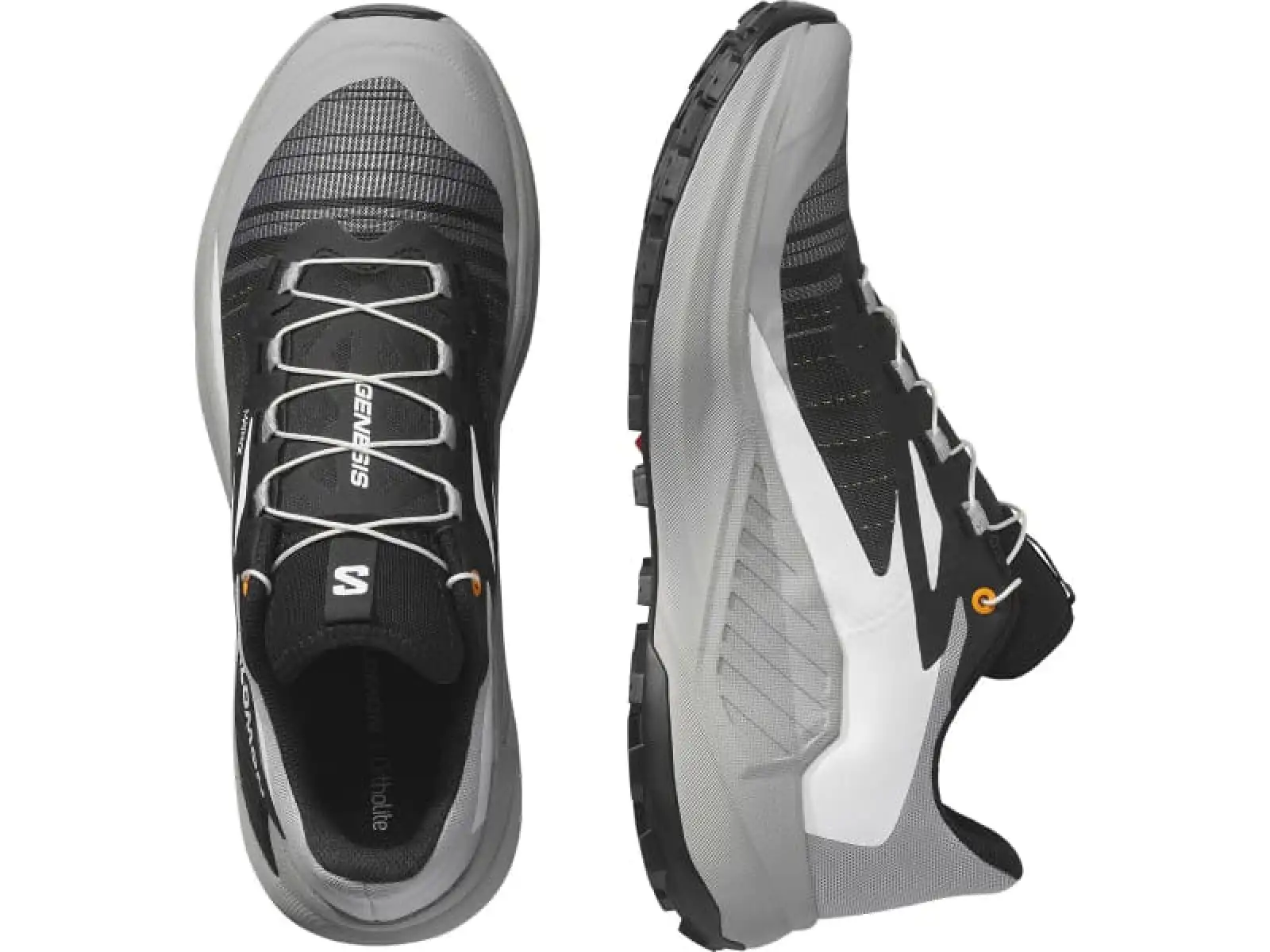 Salomon Genesis men's running shoes Black/Alloy/Turmeric