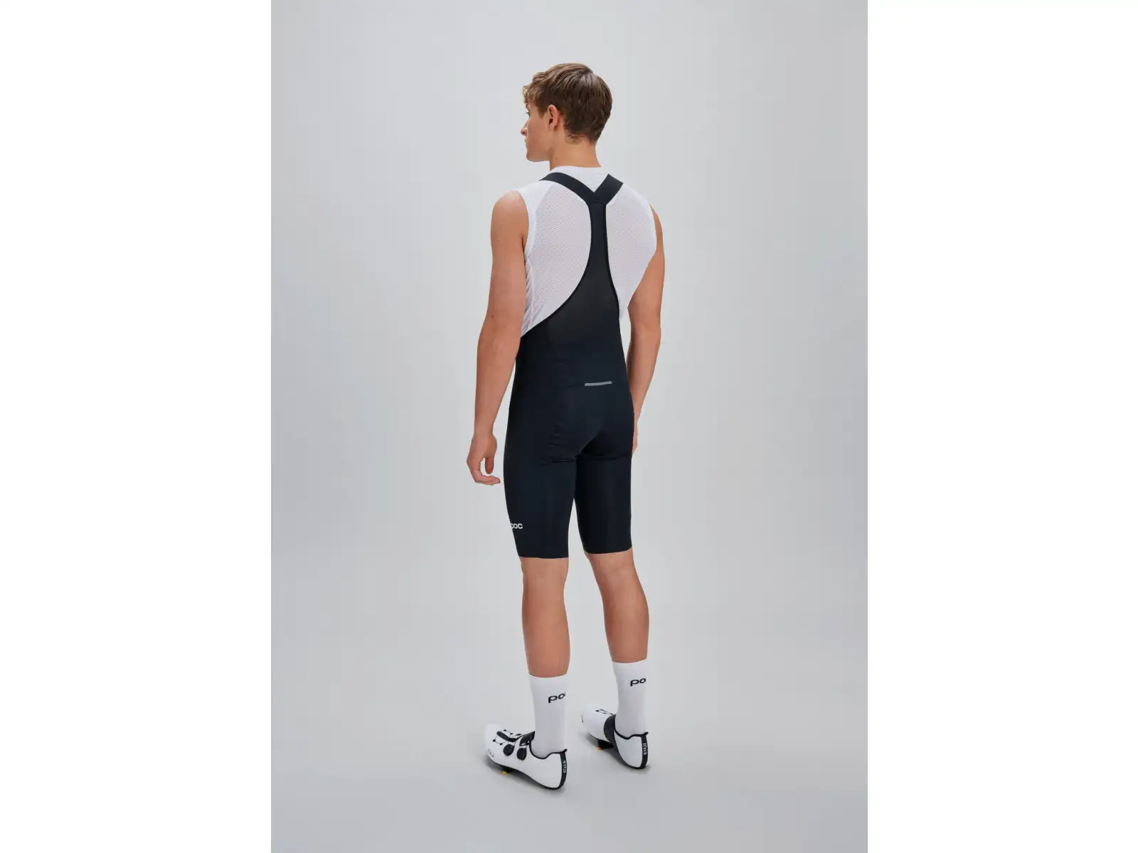 POC Raceday men's shorts with pad and bib Uranium Black