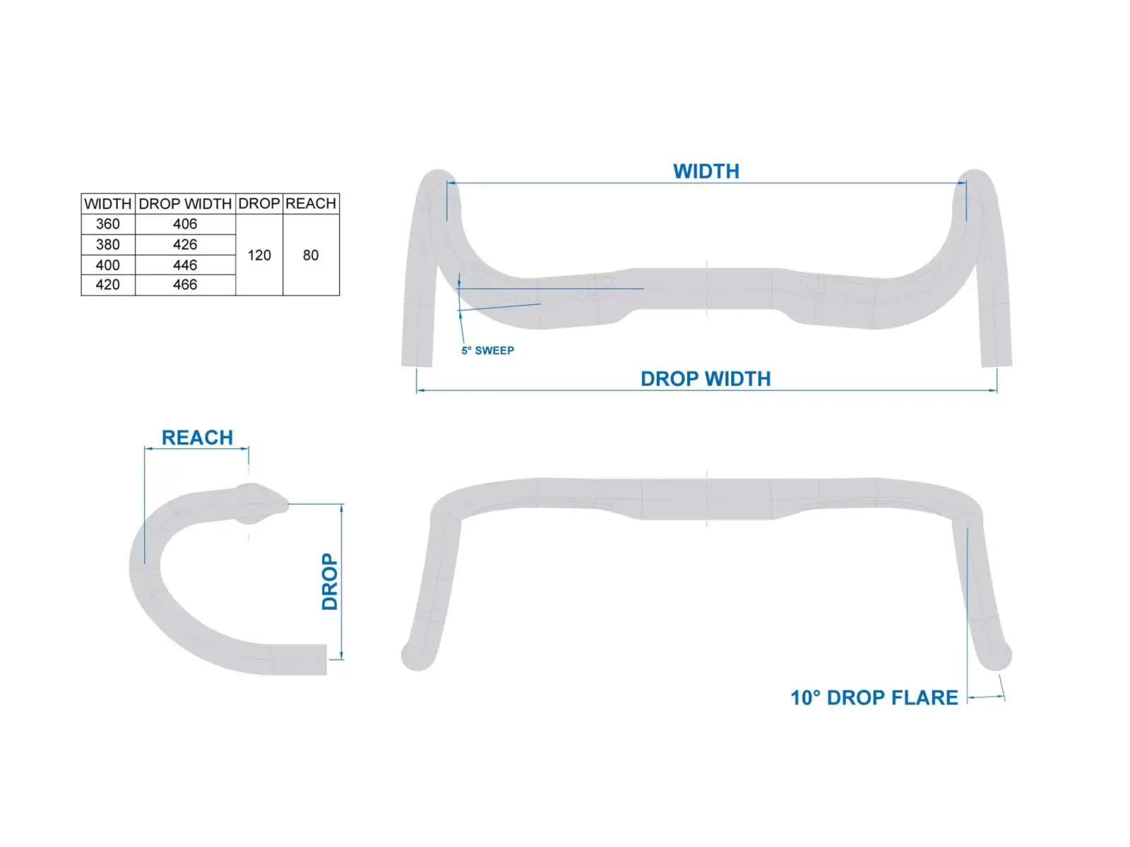 Ritchey Comp Streem road handlebars 36 cm