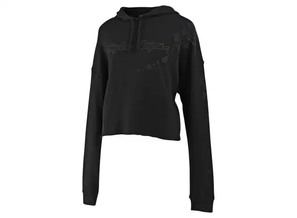 Troy Lee Designs Women Signature Floral Crop Pullover sweatshirt Black
