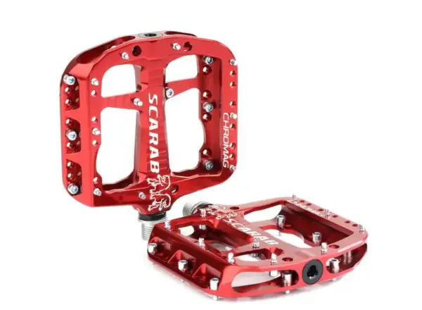 Chromag Scarab platform pedals red
