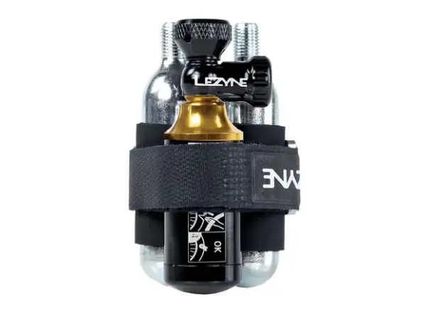 Lezyne Tubeless CO2 kit for repairing tubeless tires with cartridge Blaster Black