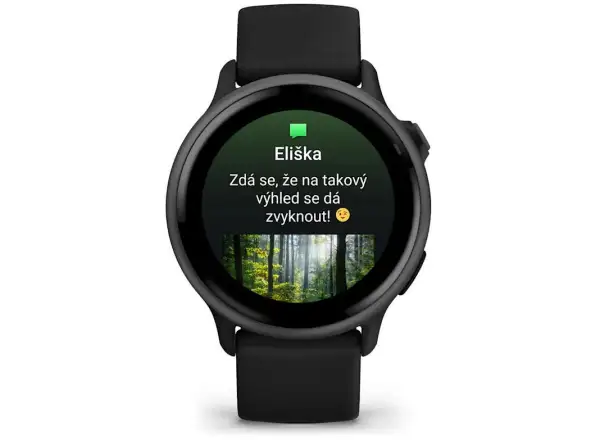 Garmin vívoactive 6 smart watch Slate silicone strap Black