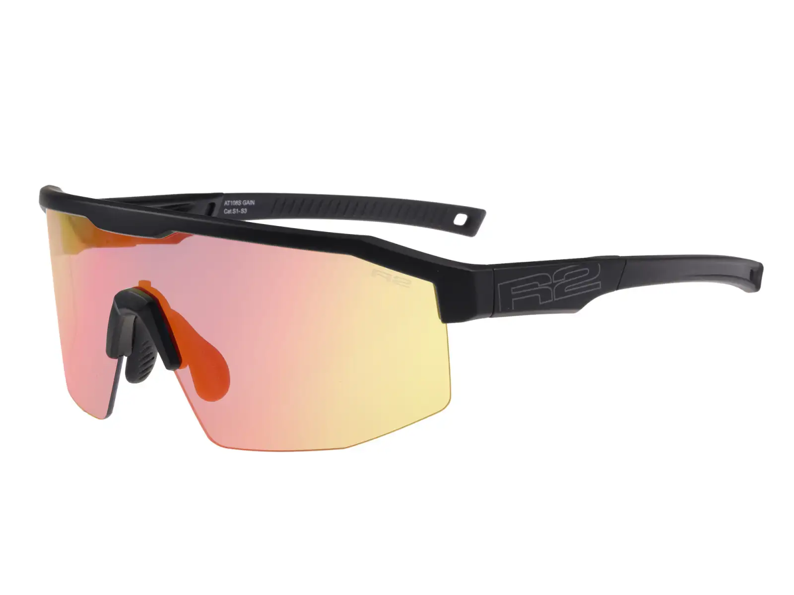 R2 Gain sunglasses matte black/photochromic/black-red chrome