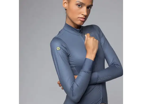 Alé PR-E Follow Me 2.0 women's insulated jersey long sleeve Powder Blue