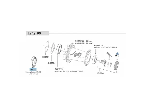 Cannondale Lefty hub bearing retainer replacement part hub
